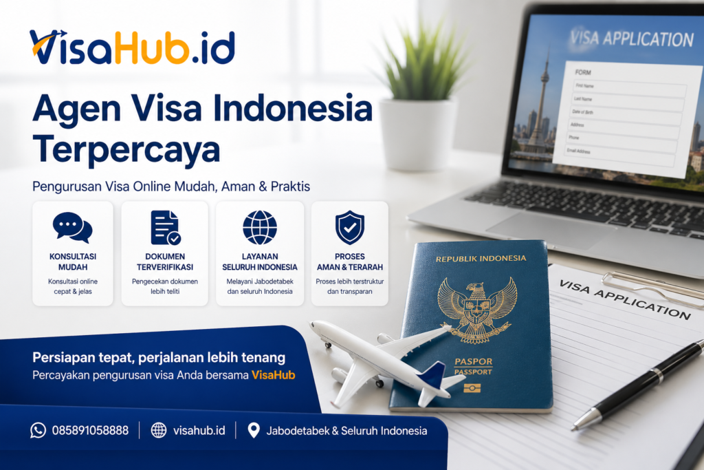Agen visa Indonesia terpercaya untuk pengurusan visa online mudah dan aman bersama VisaHub