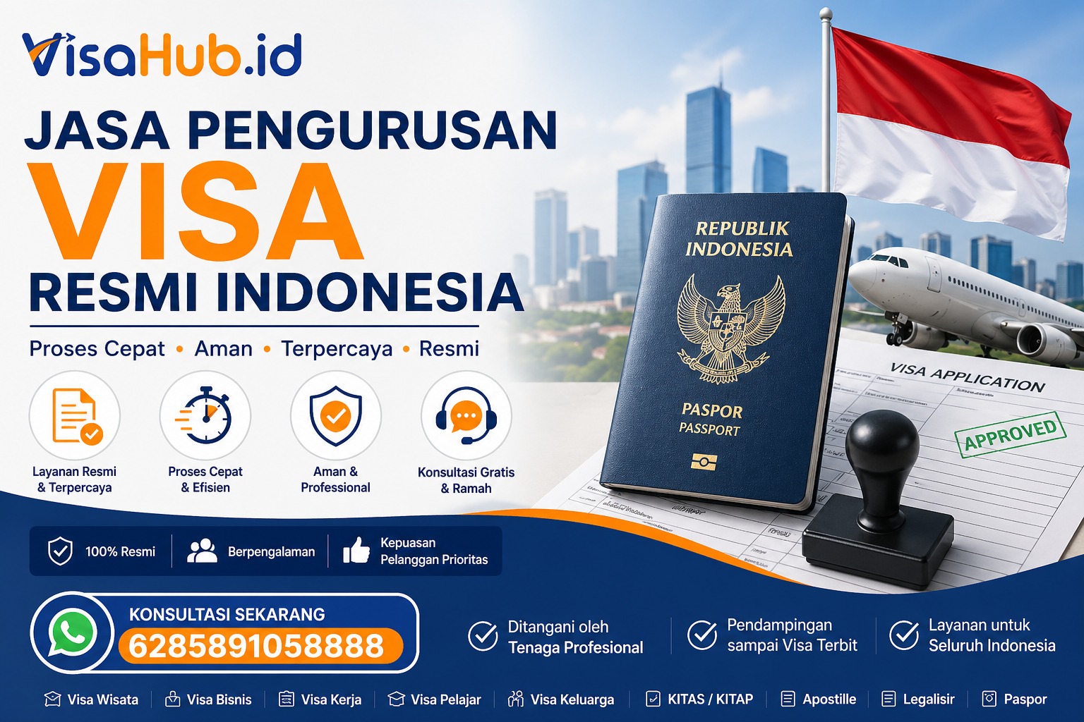 Konsultasi profesional untuk pengurusan visa berbagai negara