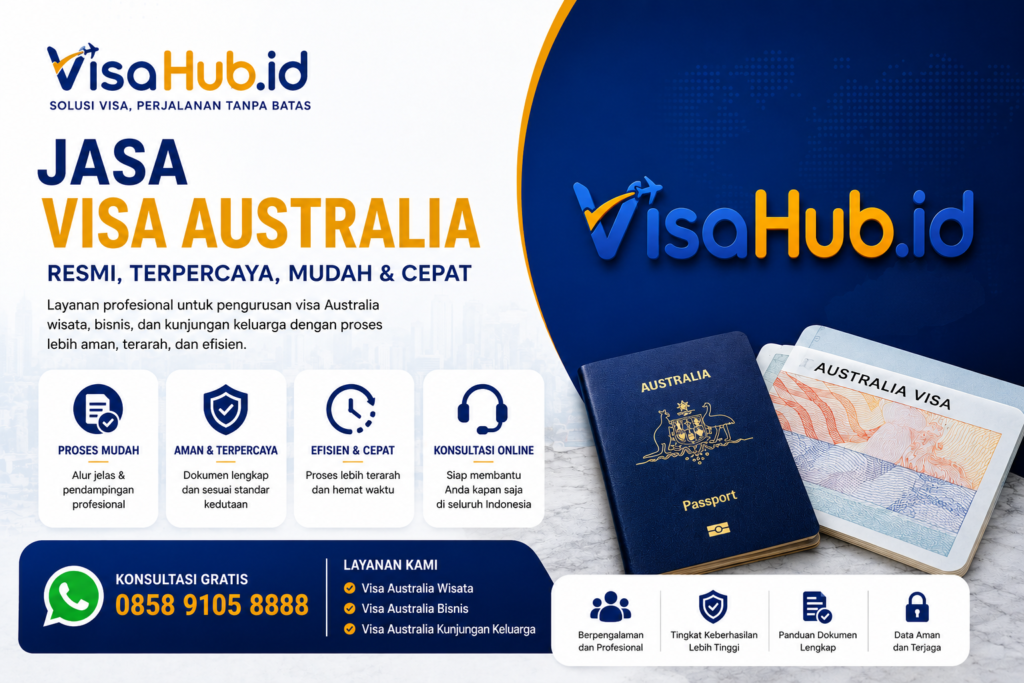 Jasa visa Australia resmi dan terpercaya di VisaHub untuk pengurusan visa online