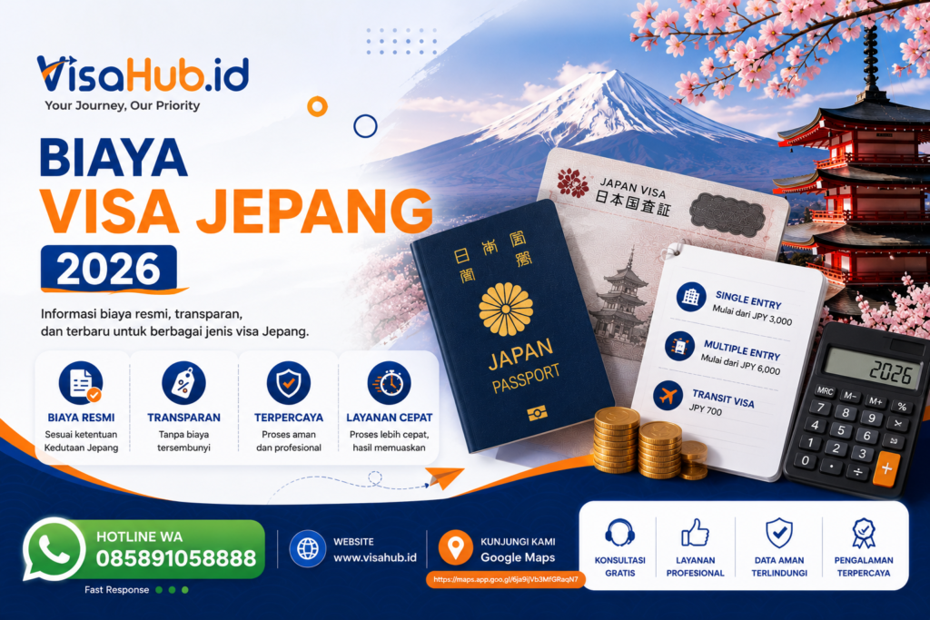Pengurusan biaya visa Jepang 2026 secara online untuk pemohon Indonesia
