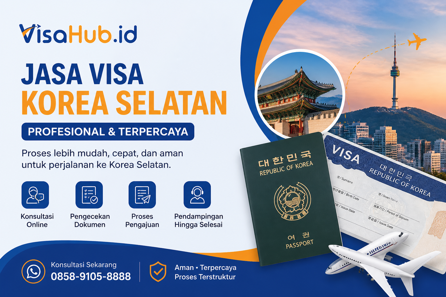 Jasa pengurusan visa Korea Selatan oleh VisaHub