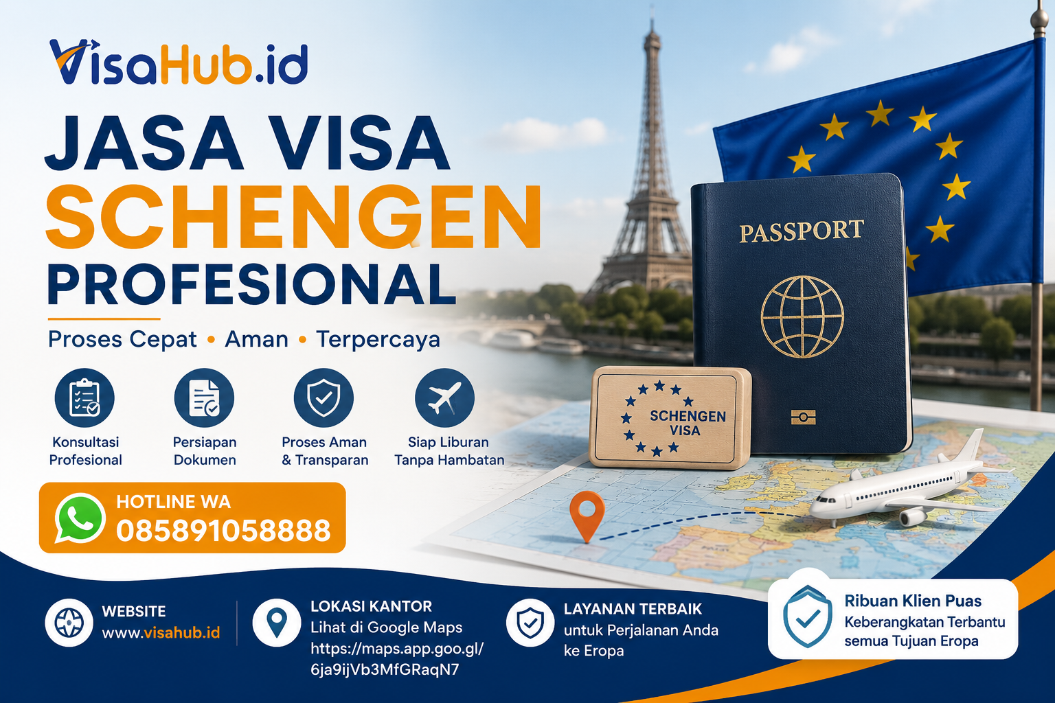 Pendampingan dokumen Visa Prancis dan Schengen bersama VisaHub
