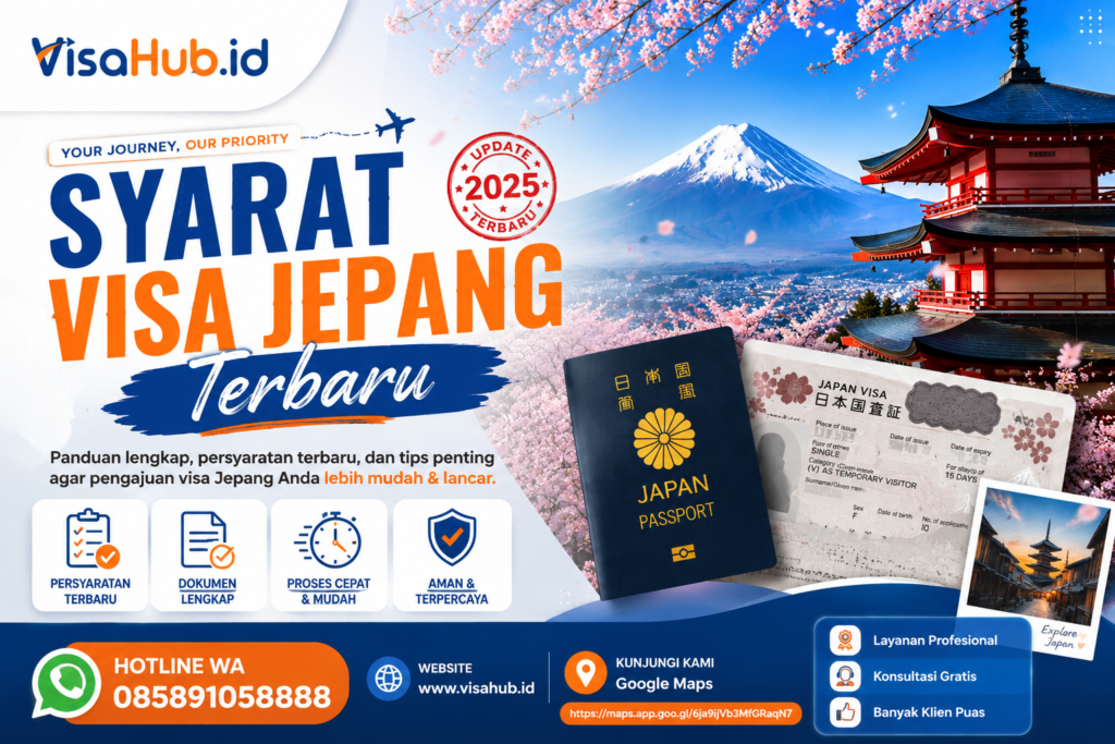 Pengurusan syarat visa Jepang terbaru dengan layanan konsultasi online yang lebih praktis dan terpercaya.