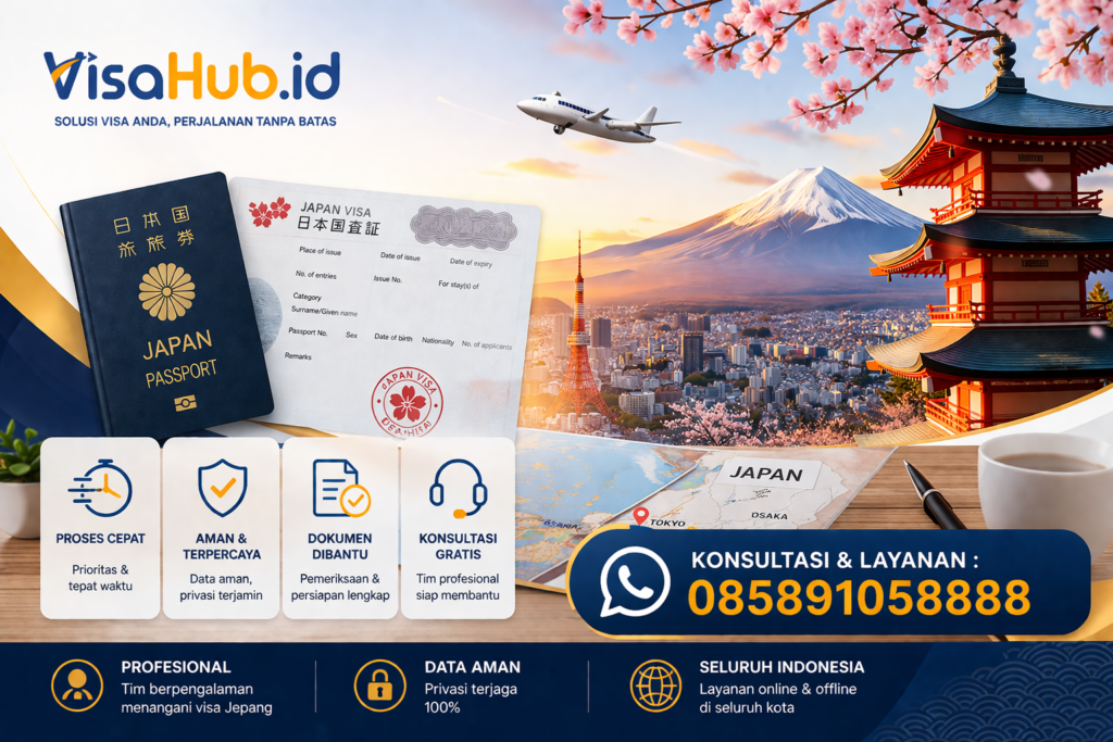 Konsultasi jasa visa Jepang bersama VisaHub.id untuk membantu proses pengurusan visa Jepang lebih praktis dan terstruktur 